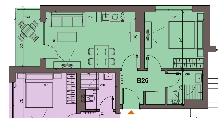 На продаж  1 спальня Бургас , Сарафово , 61 кв.м | 11054633 - зображення [2]