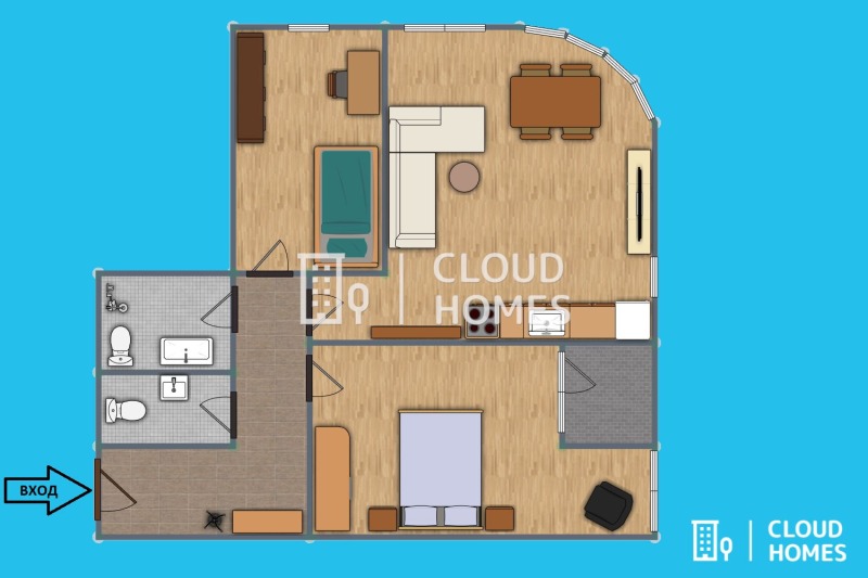 A louer  2 chambres Sofia , Tsentar , 91 m² | 67322069 - image [2]