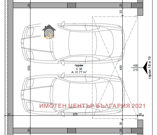 Te huur  Garage Sofia , Malinova dolina , 32 m² | 68578060 - afbeelding [3]