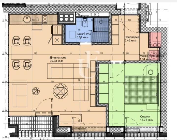 En renta  1 dormitorio Sofia , Manastirski livadi , 82 metros cuadrados | 96852291 - imagen [11]