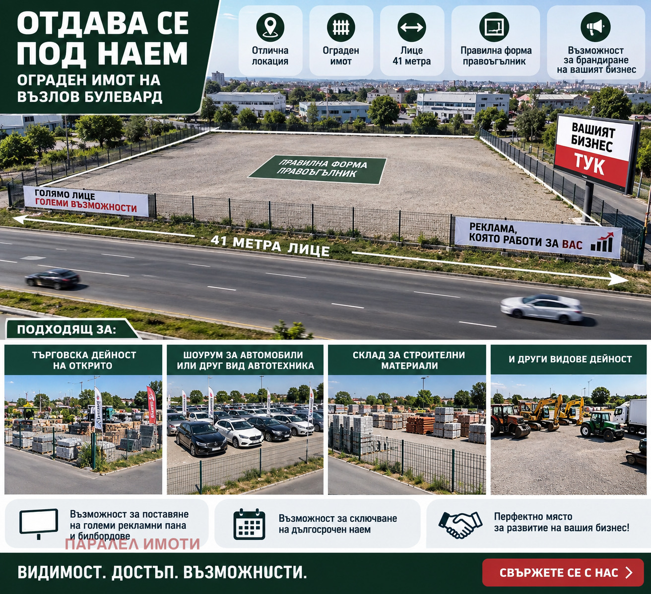 Дава под наем МЯСТО, гр. Пловдив, Пещерско шосе