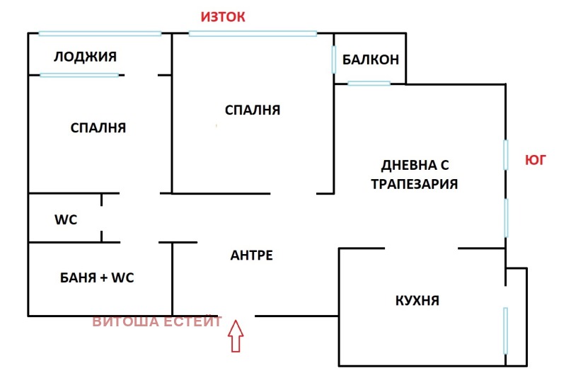 Дава под наем 3-СТАЕН, гр. София, Хладилника, снимка 17 - Aпартаменти - 47599197