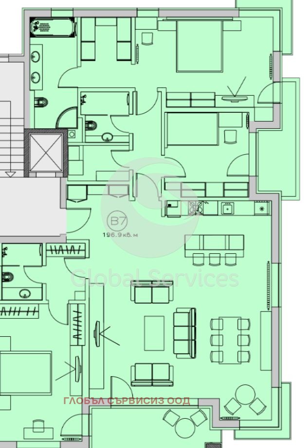 For Rent  2 bedroom Sofia , Simeonovo , 227 sq.m | 79529370