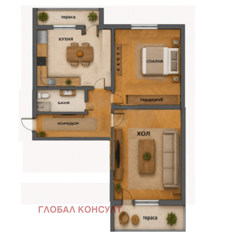 Дава под наем 2-СТАЕН, гр. София, Красно село, снимка 11 - Апартаменти - 54675083