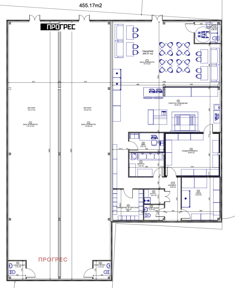 Дава под Наем ЗАВЕДЕНИЕ в град София, Дружба 1 - 125 кв.м / 2 000 € » 3 911.66 лв., ПРОГРЕС