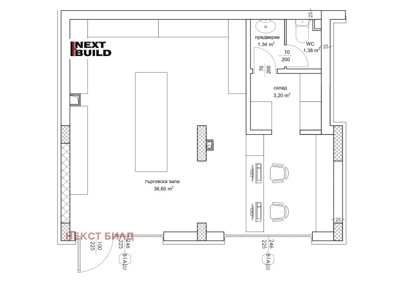 Под наем МАГАЗИН, град София, Малинова долина • 725 € / 1417.98 лв. • 72104387 1
