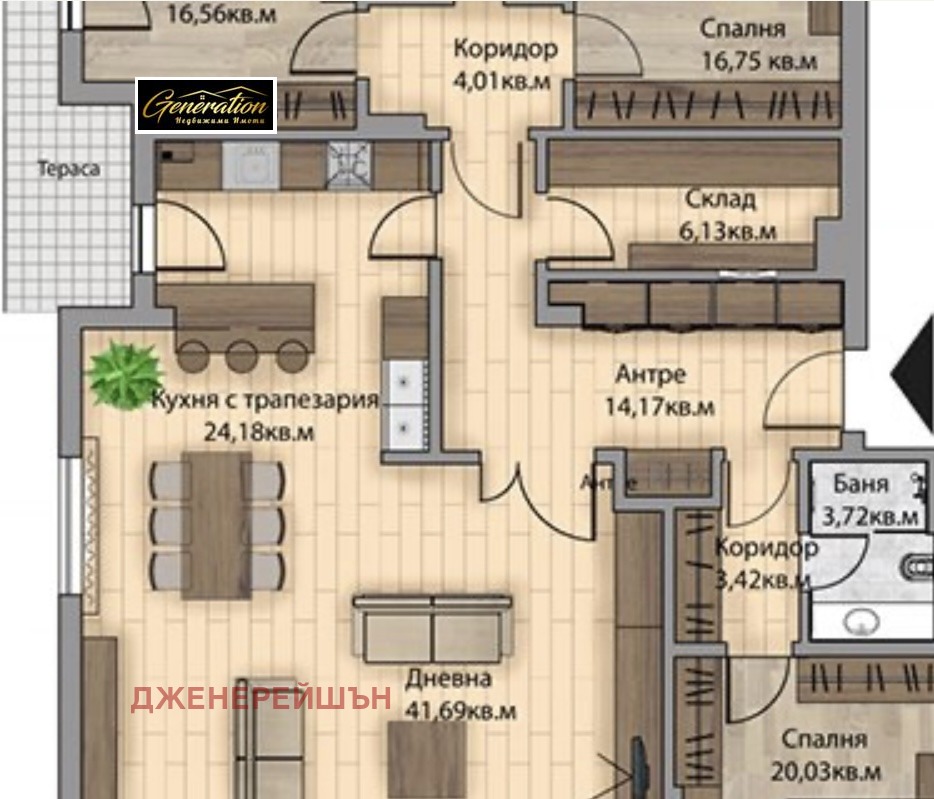 Дава под наем 4-СТАЕН, гр. София, Симеоново, снимка 16 - Апартаменти - 55379240