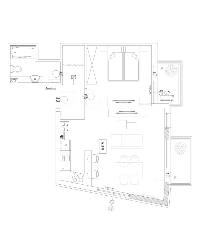 Vuokrattavana  1 makuuhuone Sofia , Ovtša kupel 2 , 72 neliömetriä | 89224710 - kuva [7]