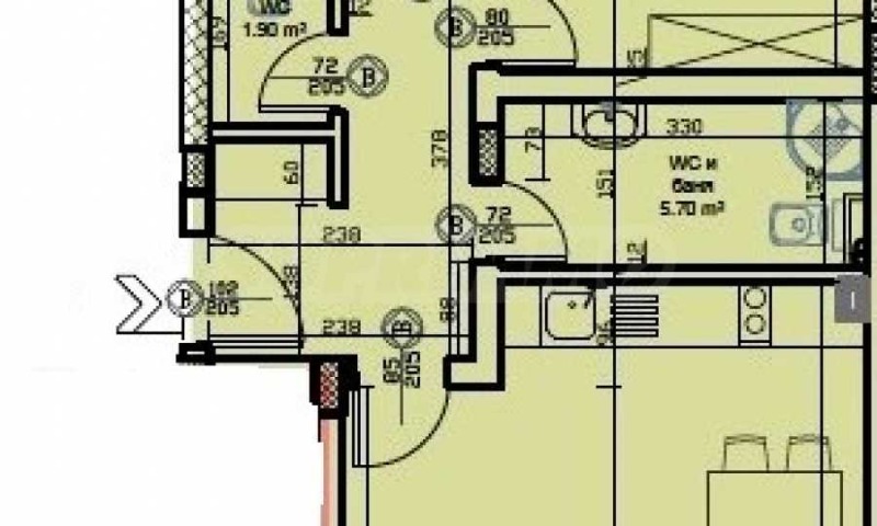 В оренду  2 спальні Пловдив , Коматевски възел , 97 кв.м | 72094359 - зображення [7]