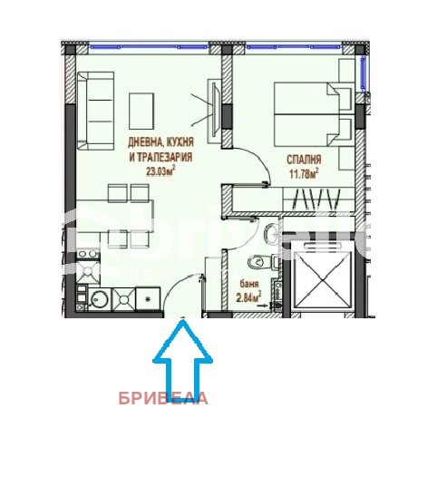 В аренду  1 спальня София , Люлин 4 , 54 кв.м | 81733264 - изображение [13]