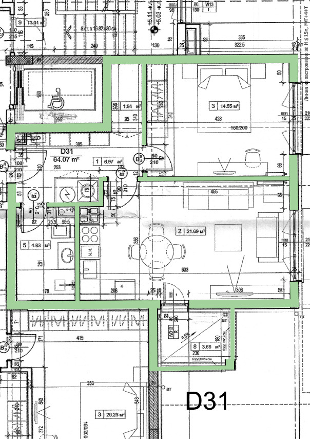 Da affittare  1 camera da letto Sofia , Manastirski livadi , 74 mq | 46755471 - Immagine [2]