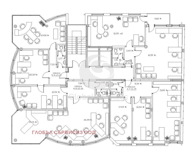 K pronájmu  Kancelář Sofia , Centar , 868 m2 | 35506638 - obraz [7]