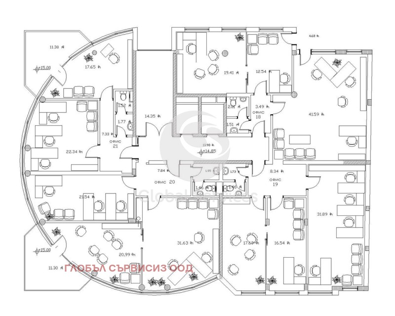 En renta  Oficina Sofia , Tsentar , 868 metros cuadrados | 35506638 - imagen [8]