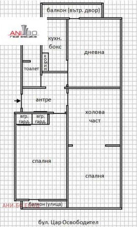 2 chambres VINS-Tcherven plochtad, Varna 6