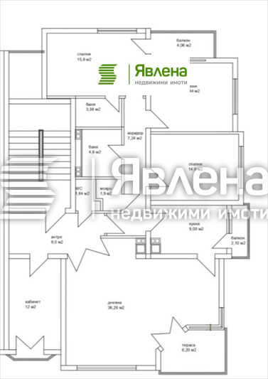 Дава под наем МНОГОСТАЕН, гр. София, Център, снимка 6 - Апартаменти - 54842011